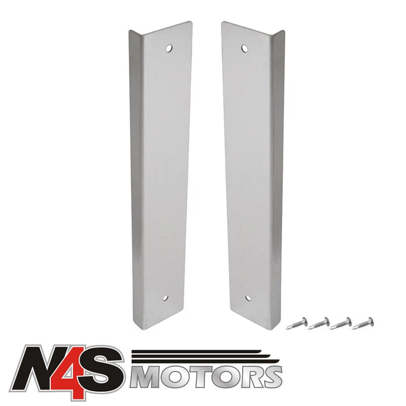 LAND ROVER DEFENDER STAINLESS STEEL MIRROR FINISH PAIR A-POST TRIM. PART DA4871