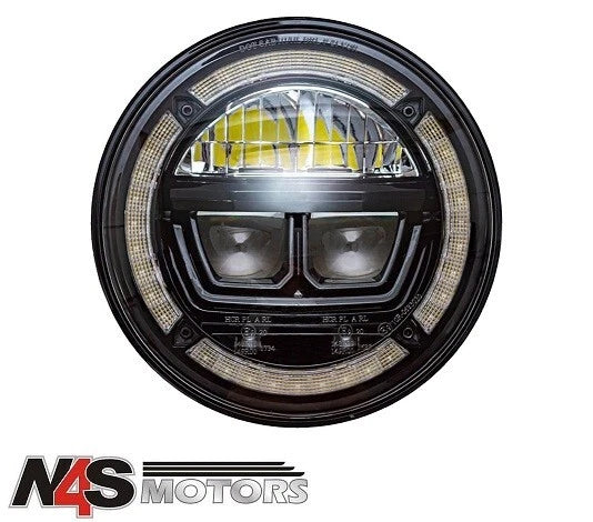 LAND ROVER RHD SINGLE LED SEALED BEAM HEADLIGHTS LYNX HALO. PART DA3462K