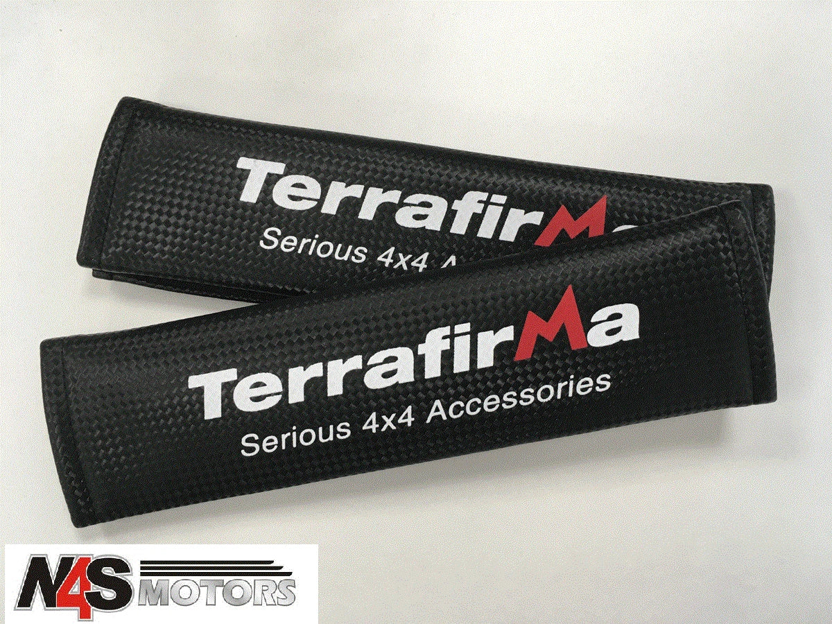 LAND ROVER TERRAFIRMA PADDED SEAT BELT SHOULDER PROTECTOR UNIVERSAL PAIR. TF2000