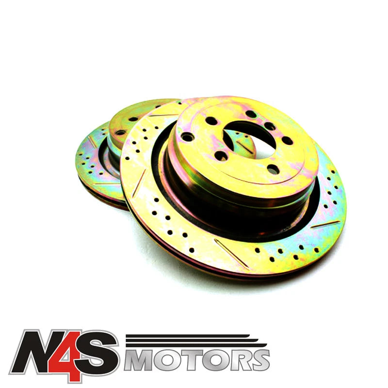 LR RR L322 3.6TD6/5.0V8 REAR BRAKE DISC DRILLED AND GROOVED 2 x PART LR031844CDG
