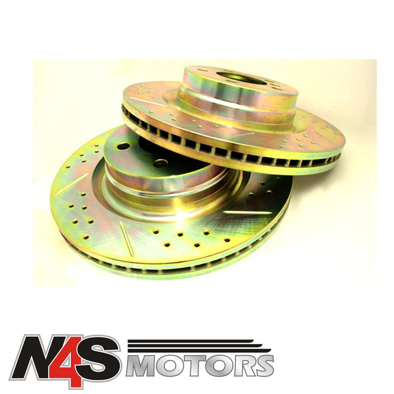 LR RR L322 3.0TD6/4.4V8 FRONT BRAKE DISC DRILLED AND GROOVED 2 x SDB500182CDG