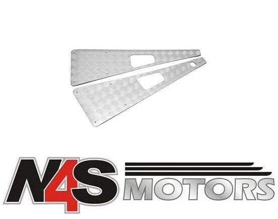 LR DEFENDER 1983-2006 LH AERIAL HOLE SILVER ANODISED WING TOP PAIR PART TF8225