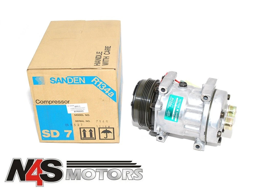 LAND ROVER DEFENDER 1987 TO 2006 COMPRESSOR ASSEMBLY R134A. PART BTR8505