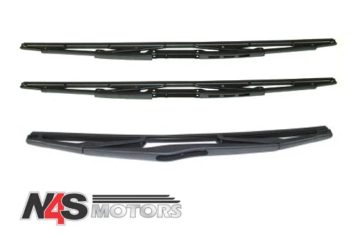 LR DISCOVERY 2 FRONT & REAR WINDSCREEN WIPER BLADE SET.PART DKC100960, DKC100890