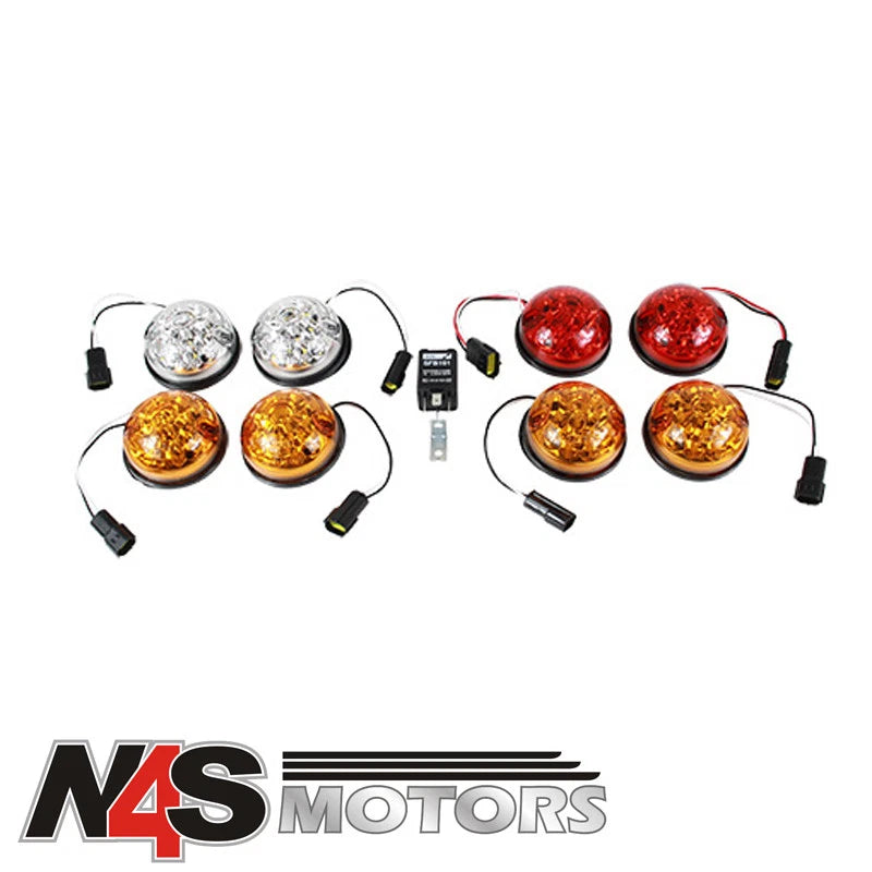 LAND ROVER DEFENDER 90/110 WIPAC LED LIGHT KIT CLEAR LENS. PART GL1192