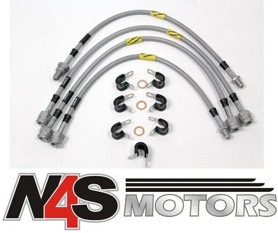 LR DEFENDER ABS 2004 ON 4LINE TERRAFIRMA GOODRIDGE +2”EXT BRAKE HOSE KIT TF644GD