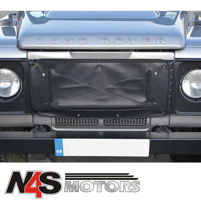 LAND ROVER DEFENDER RADIATOR MUFF COVER BLACK. PART DA2161BLACK