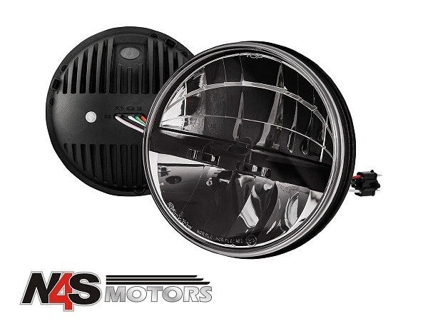 LAND ROVER DEFENDER 1986-2006 7 ROUND LED HEADLAMP 12/24V PAIR RHD PART GA6280K