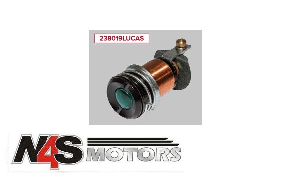 LAND ROVER SERIES 1 LUCAS WL3 WARNING LIGHT GREEN WITH BLACK BEZEL. 238019LUCAS