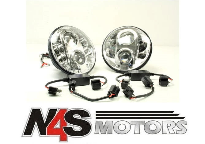 LR DEFENDER TERRAFIRMA 7”LED HEADLIGHT PAIR RHD & E-MARKED DOT APPROVED. TF710