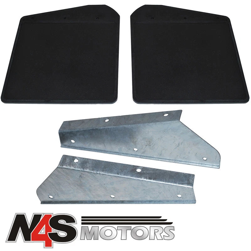 LR DEFENDER 90/110 UPTO 1998 FRONT MUDFLAP PAIR WITH BRACKET RTC4685, DA1188