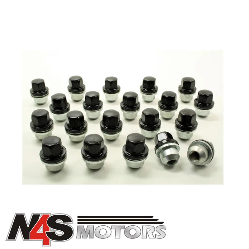 LAND ROVER DEFENDER 90/110/130 ACCESSORIESOY WHEEL NUT BLACK CAP. 20 x PART RRD500560B
