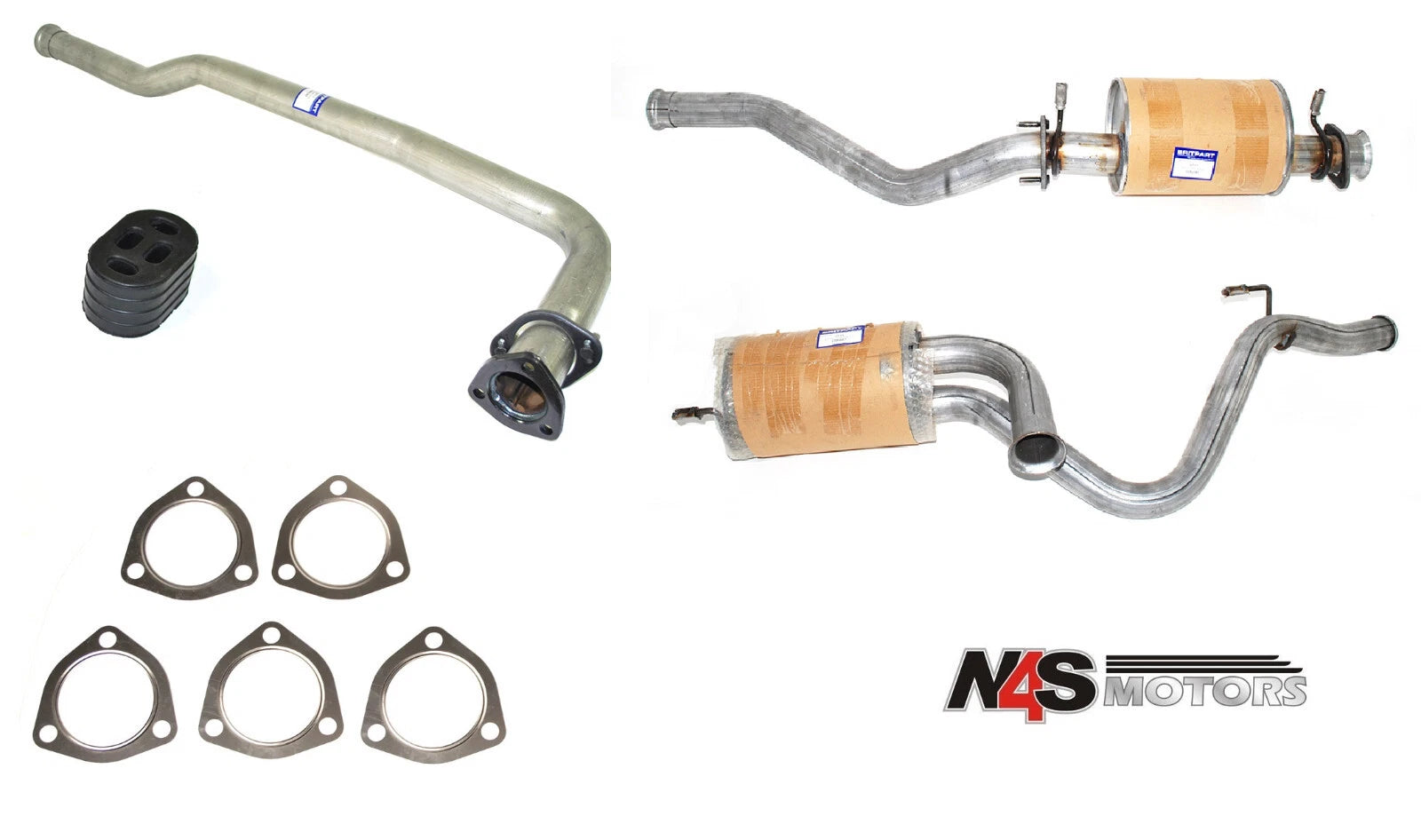 LAND ROVER DEFENDER 1983 TO 2006 EXHAUST DOWNPIPE, GASKET, MOUNTING, SILENCER.