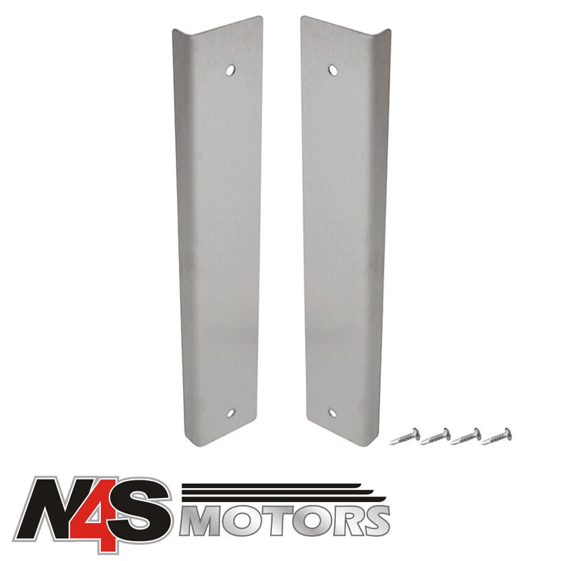 LAND ROVER DEFENDER STAINLESS STEEL BRUSHED FINISH PAIR A-POST TRIM PART DA4871B