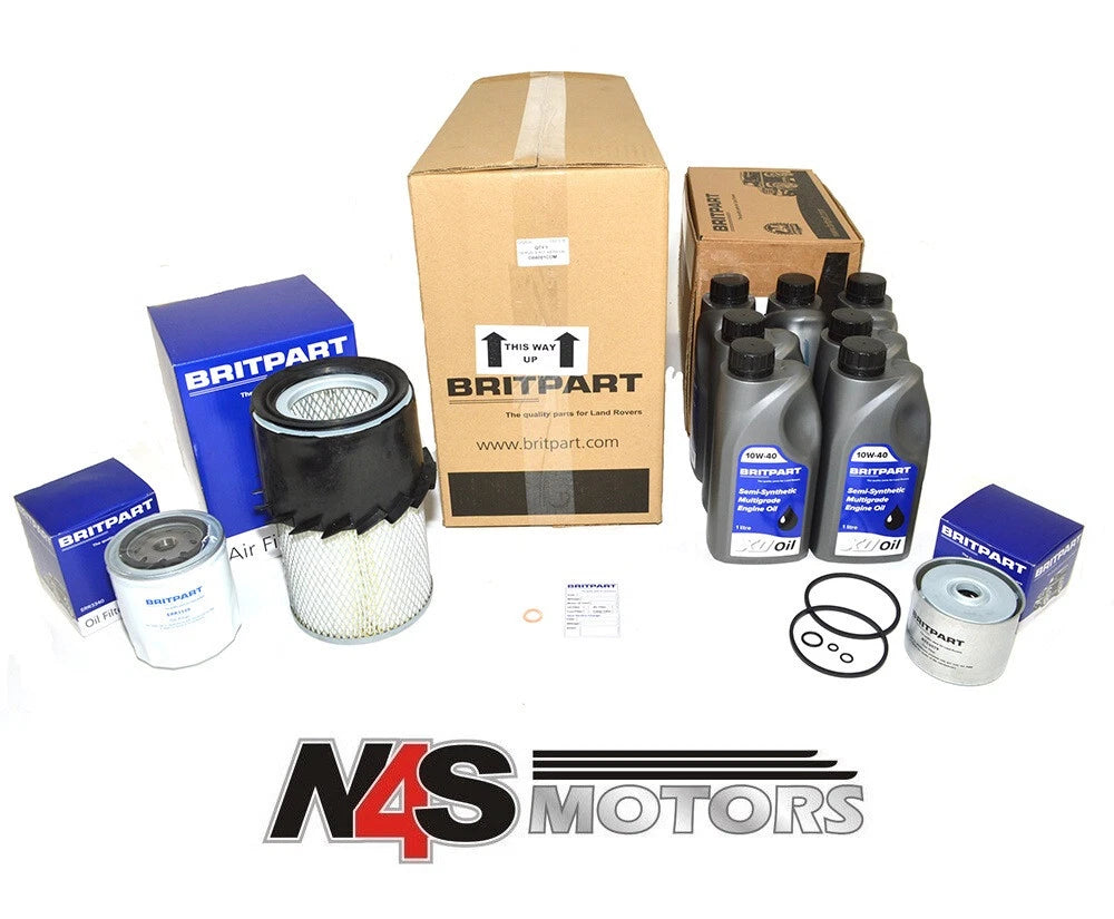 LAND ROVER DEFENDER 2.5 TURBO DIE BRITPART SERVICE KIT WITH OIL. DA6001COM