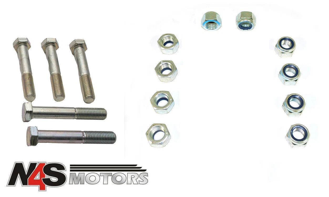 LR DISCOVERY 1 BOLT & NUT SET FRONT RADIUS ARM. PART 5x BX116201L, 10x NY116051L