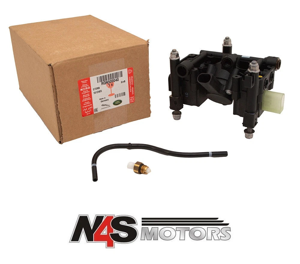 LR RANGE ROVER L322 2002 TO 2009 AIR SUSPENSION VALVE BLOCK GENUINE. RQN500040LR