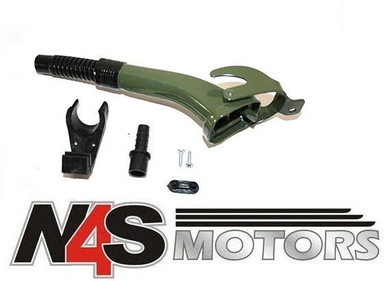LAND ROVER PLASTIC NOZZLED SEMI FLEXIBLE JERRY CAN SPOUT KHAKI(GREEN). GE1002