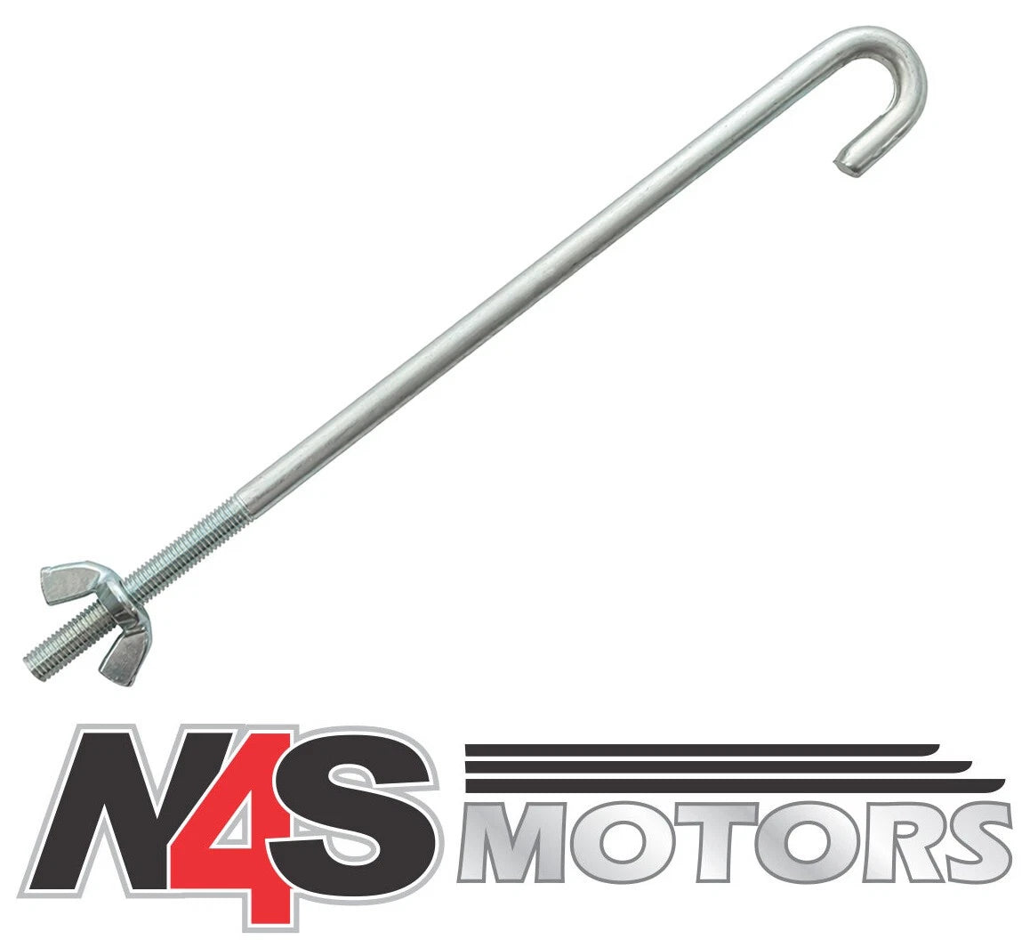 LAND ROVER UNF BATTERY J-BOLT & WING NUT 195MM. PART DA4997