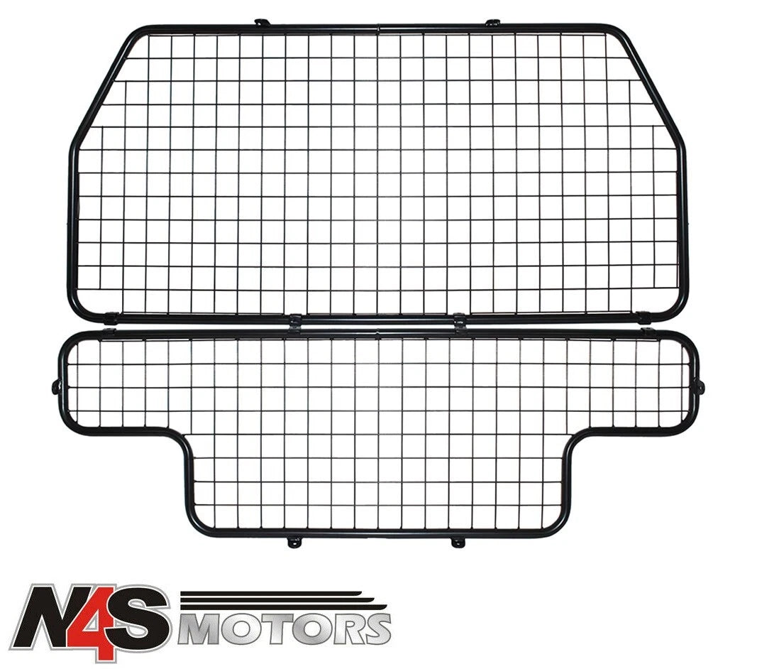 LR DEFENDER 90 LESS BULKHEAD FULL HEIGHT MESH TYPE BLACK DOG GUARD  STC50479