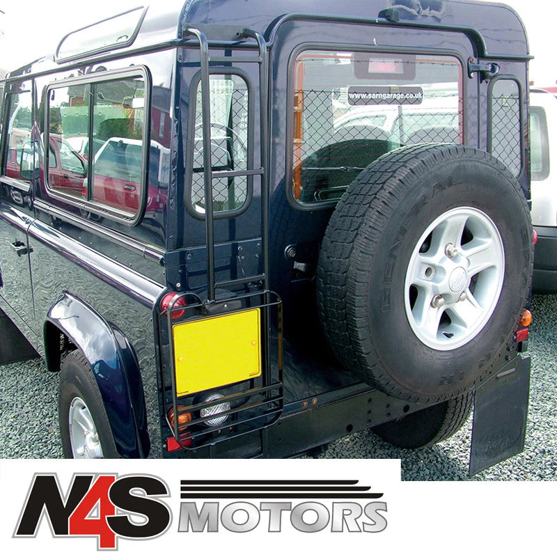 LAND ROVER DEFENDER 90/110 ROOF ACCESS LADDER BLACK. PART STC50417