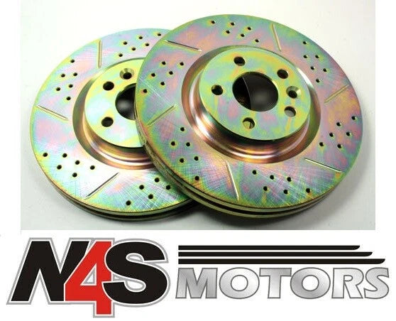 LR RR EVOQUE 2012 TO 2018 FRONT BRAKE DISC DRILLED AND GROOVED. 2 x LR059122CDG