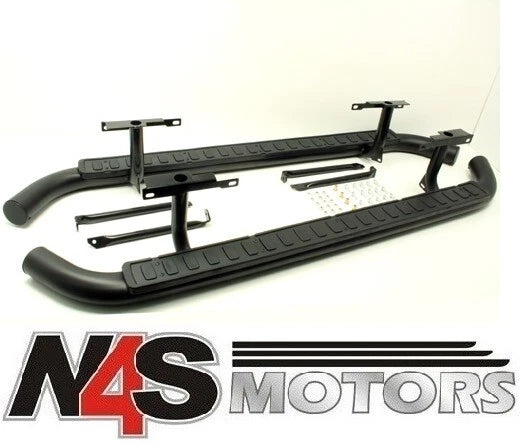 LAND ROVER DEFENDER 110 ONLY BLACK 5-DOOR SIDE STEPS TERRAFIRMA. PART LR008375B