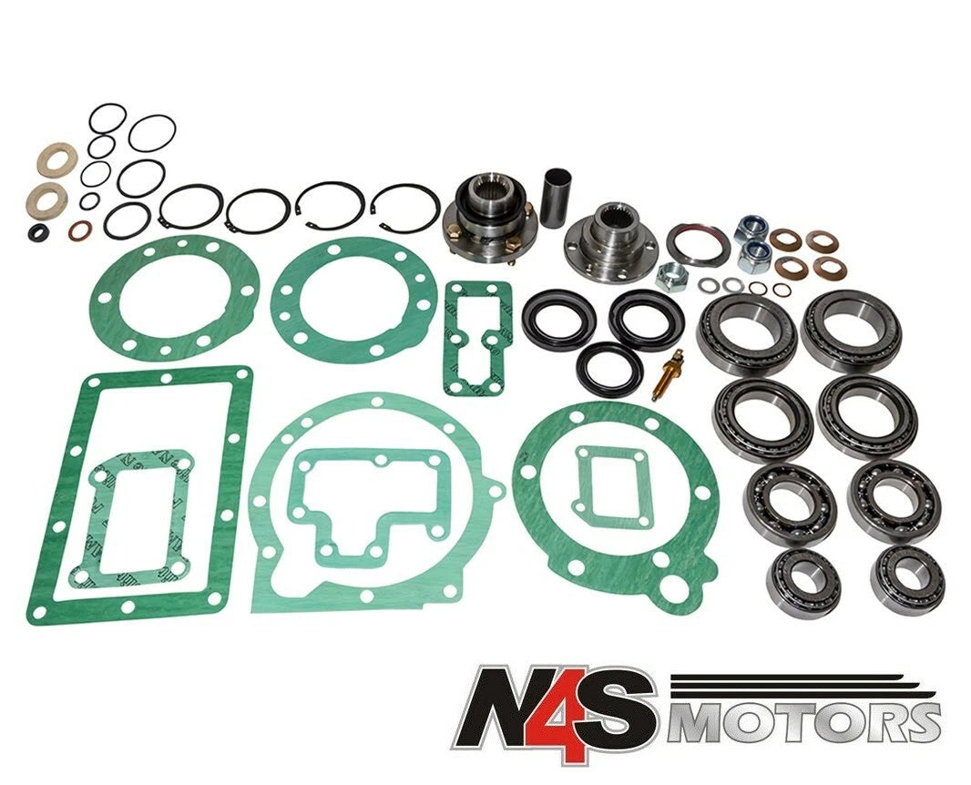 LAND ROVER DEFENDER & D1 LT230 TRANS BOX OVERHAUL KIT INC FLANGES OEM. - DA3205G
