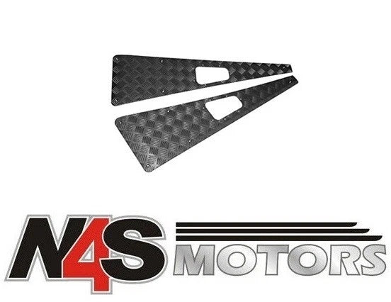 LR DEFENDER 1983 - 2006 NO AERIAL HOLE BLACK WING TOP PAIR WTKIT01-NH/B / TF8228
