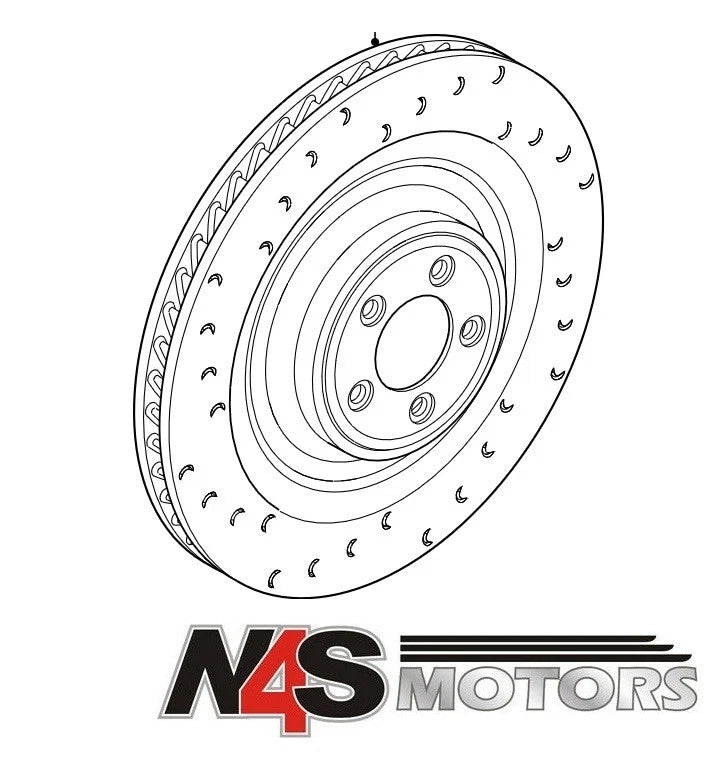 JAGUAR X150 ALCON TYPE FRONT LH BRAKE DISC FROM COATED. PART C2P10565-R