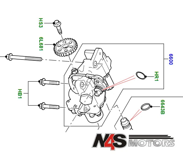 LAND ROVER DISCOVERY 4 2010 TO 2016 OIL PUMP GENUINE. PART LR061968 / LR098386LR