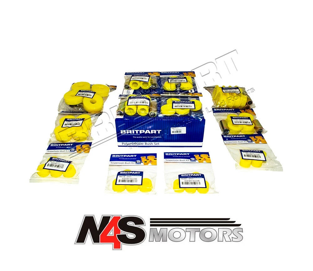 LAND ROVER DEFENDER 9A7689367 ONWARDS YELLOW SUSPENSION BUSH SET. PART DC7014