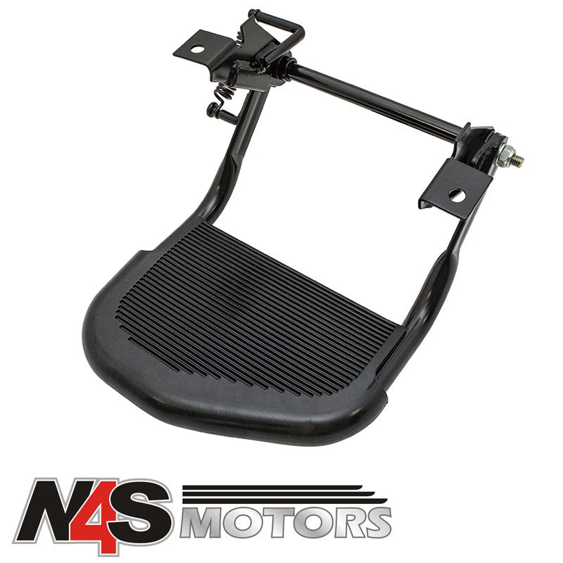 LR DEFENDER SINGLE FOLDING RUBBER TOPPED BLACK REAR STEP. PART- STC7632