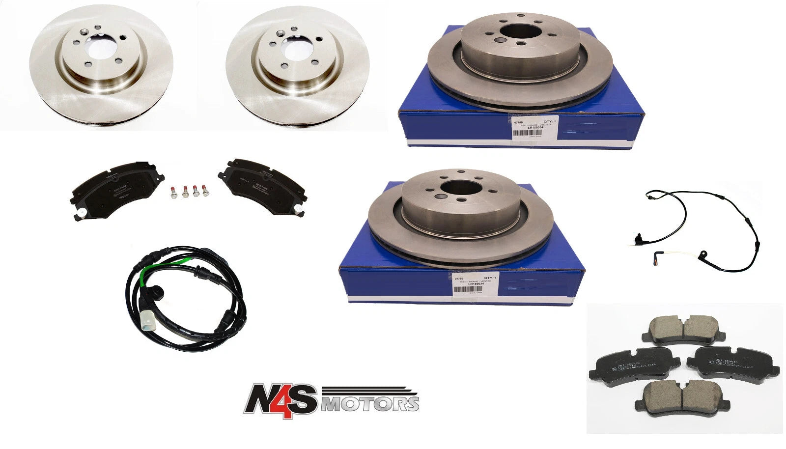 LAND ROVER D3/D4 BRAKE DISC, PAD AND SENSOR. SBD000624, LR163207 , SEM500070
