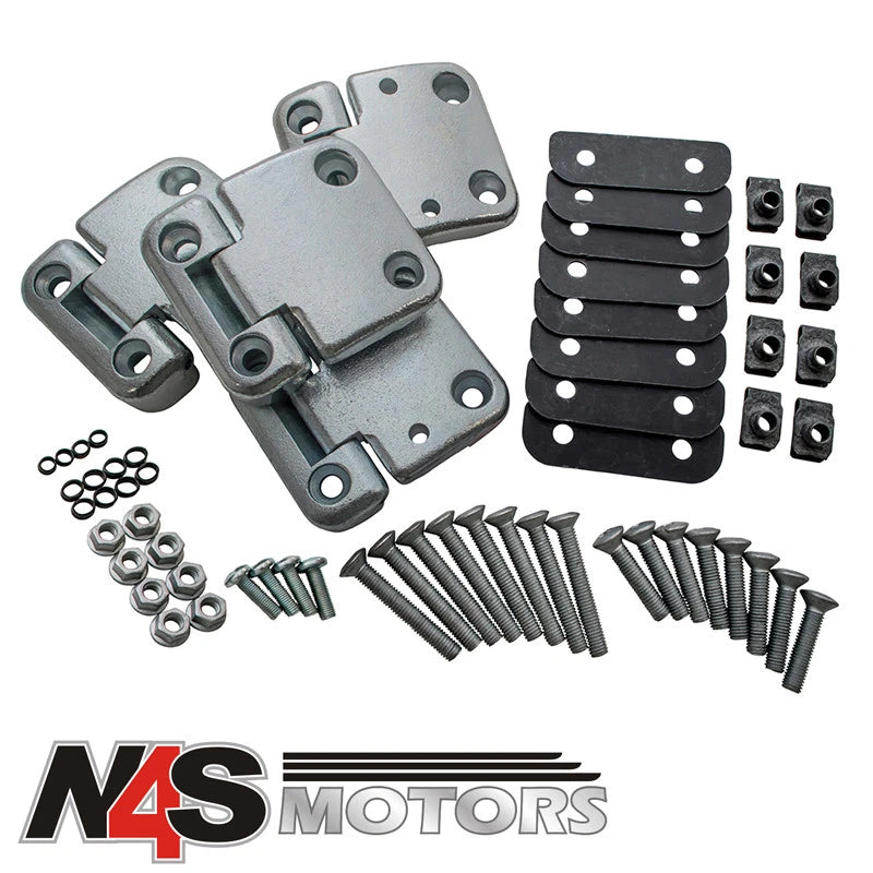 LAND ROVER DEFENDER FRONT DOOR HINGE KIT TORX HEAD BOLTS ZINC PLATED PART DA1070