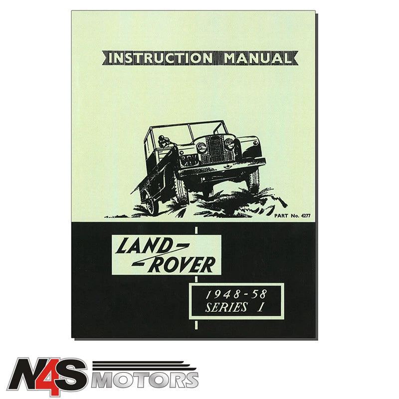 LAND ROVER SERIES 1 INSTRUCTION MANUAL BROOKLANDS. PART DA1625
