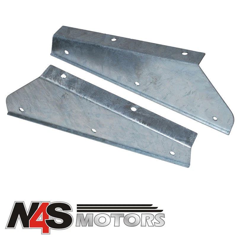 LAND ROVER DEFENDER 90 UPTO 1998 PAIR OF GALVANISED FRONT MUDFLAP BRACKET DA1188