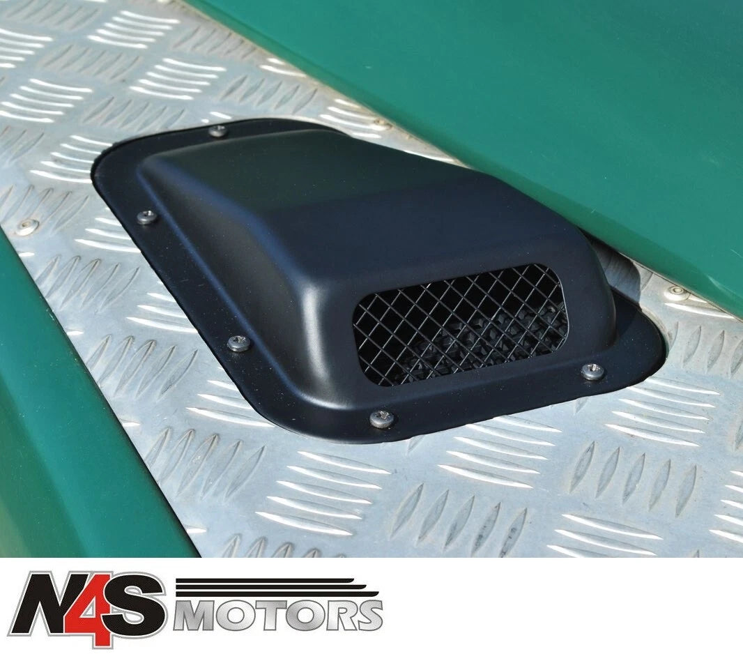 LAND ROVER DEFENDER RH BLACK STEEL AIR INTAKE GRILLE. PART DA4001