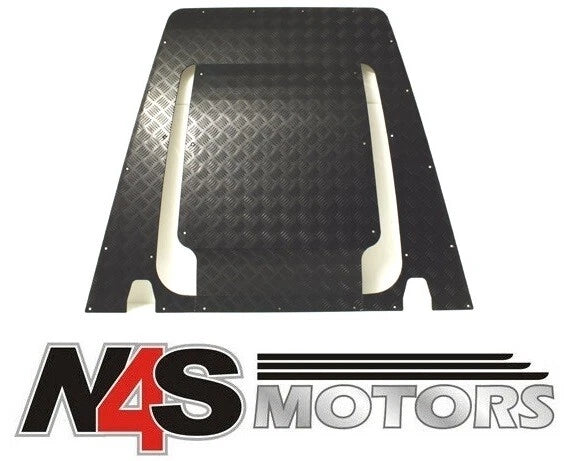 LR DEFENDER 2007 ON 3MM BLACK POWDER COATED BONNET CHEQUER PLATE. PART TF8211