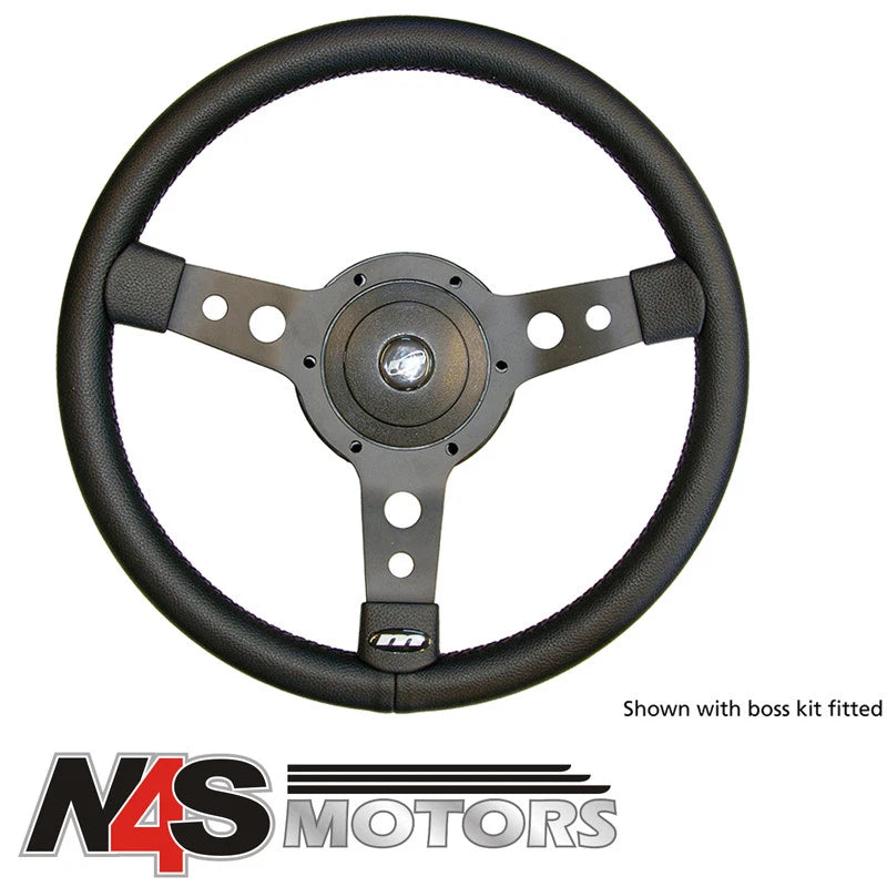 LAND ROVER DEFENDER 14” 3-SPOKE SPORTS STEERING WHEEL. PART DA4654