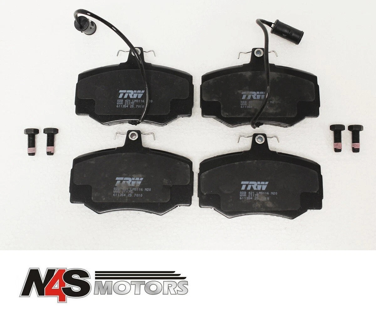 JAGUAR XJ40 VIN 594575 FRONT BRAKE PAD SET FROM TRW. PART JLM11685-T